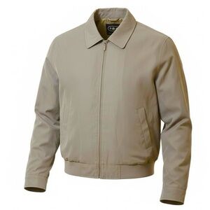 Newport Harbor Gray/Taupe Lined Zip Up Men’s BomberJacket Size XL